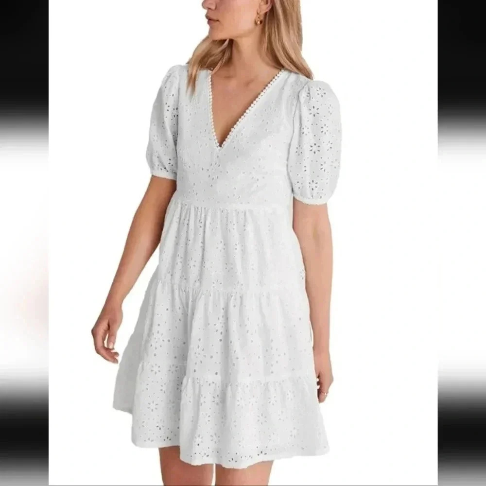 Boden Back Detail Broderie Dress